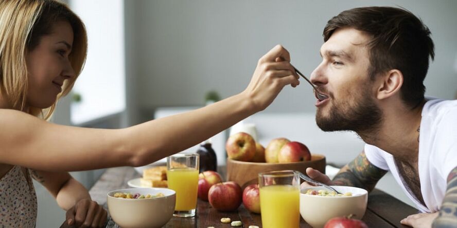 a woman and a man on their favorite diet